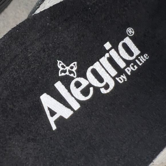 Alegria Selina -Leather Slip On Wedge Platform Clog- Black -Women 41 -NEW - Picture 9 of 11